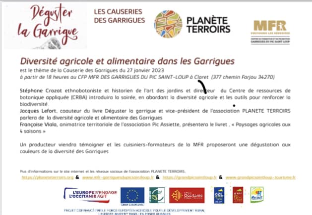 #5# Causerie des Garrigues du 27 janvier 2023